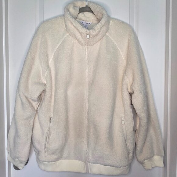 NWT Athleta Tugga Jacket - XL Cream - Picture 3 of 8